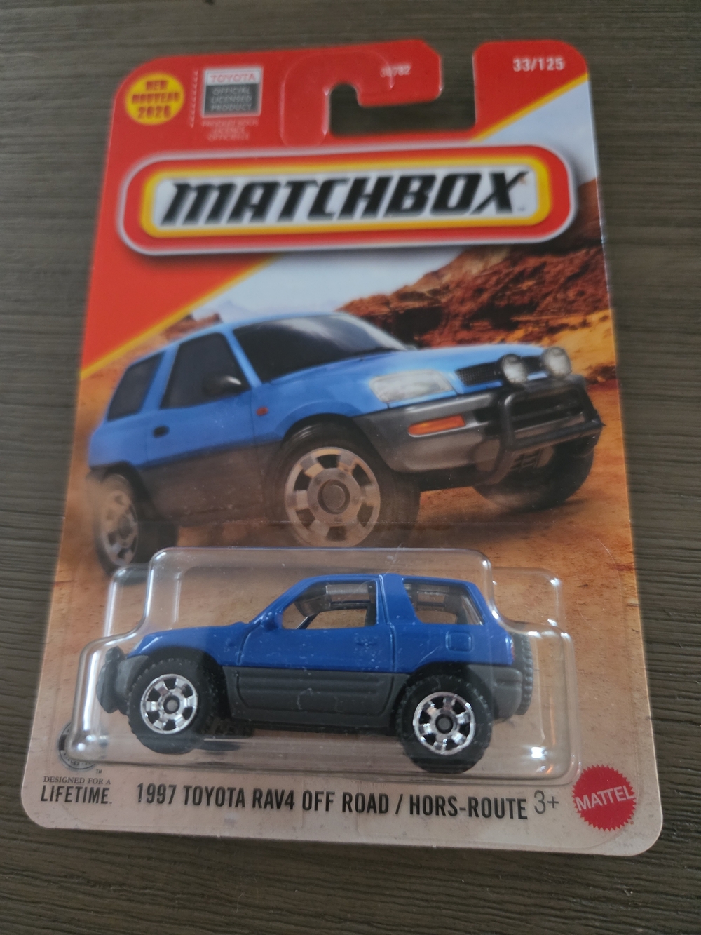 Mattel Matchbox Blue and Black 1997 Toyota RAV4 Off Road Die-Cast